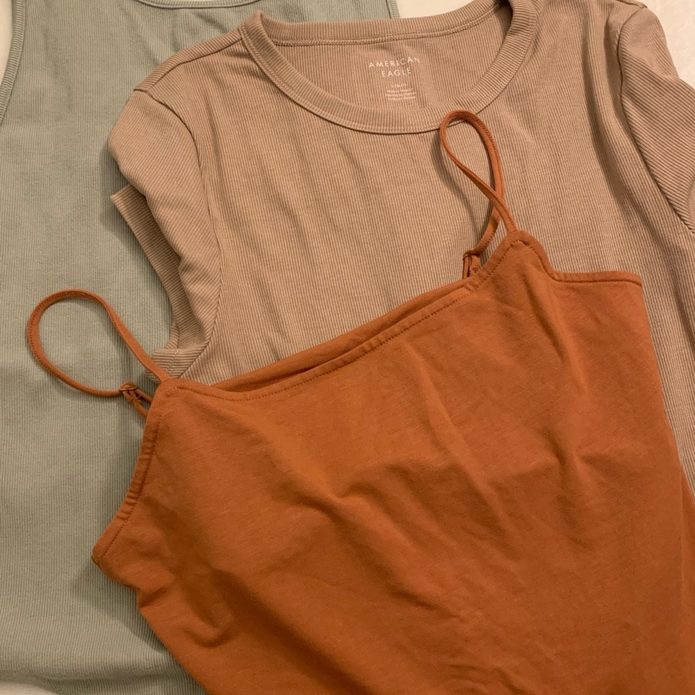 Bundle nwt American Eagle Outfitters Bodysuits - Tan and Sage